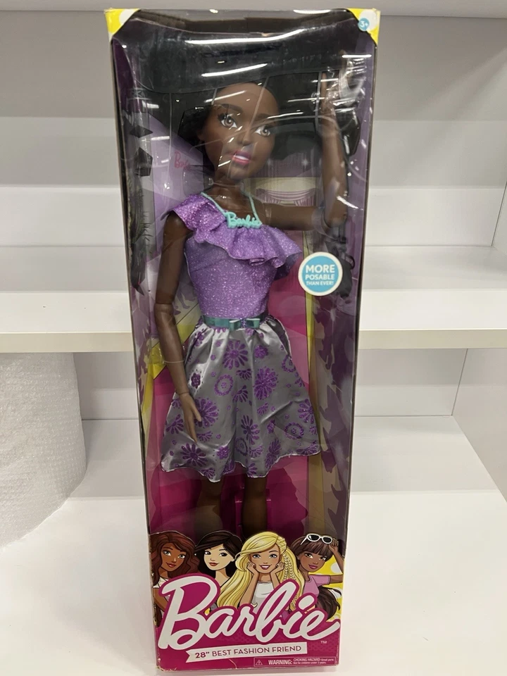 Muñeca Barbie 28" Mejor Amiga de Moda Muñeca Afroamericana Nueva en Caja Foto 2 de 4
