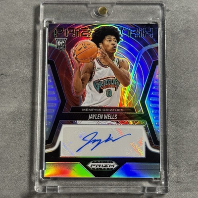 #ad #ad Jaylen Wells Auto 2024 25 Panini Prizm Black #PS WEL RC Prizmatrix Silver Prizm $19.94