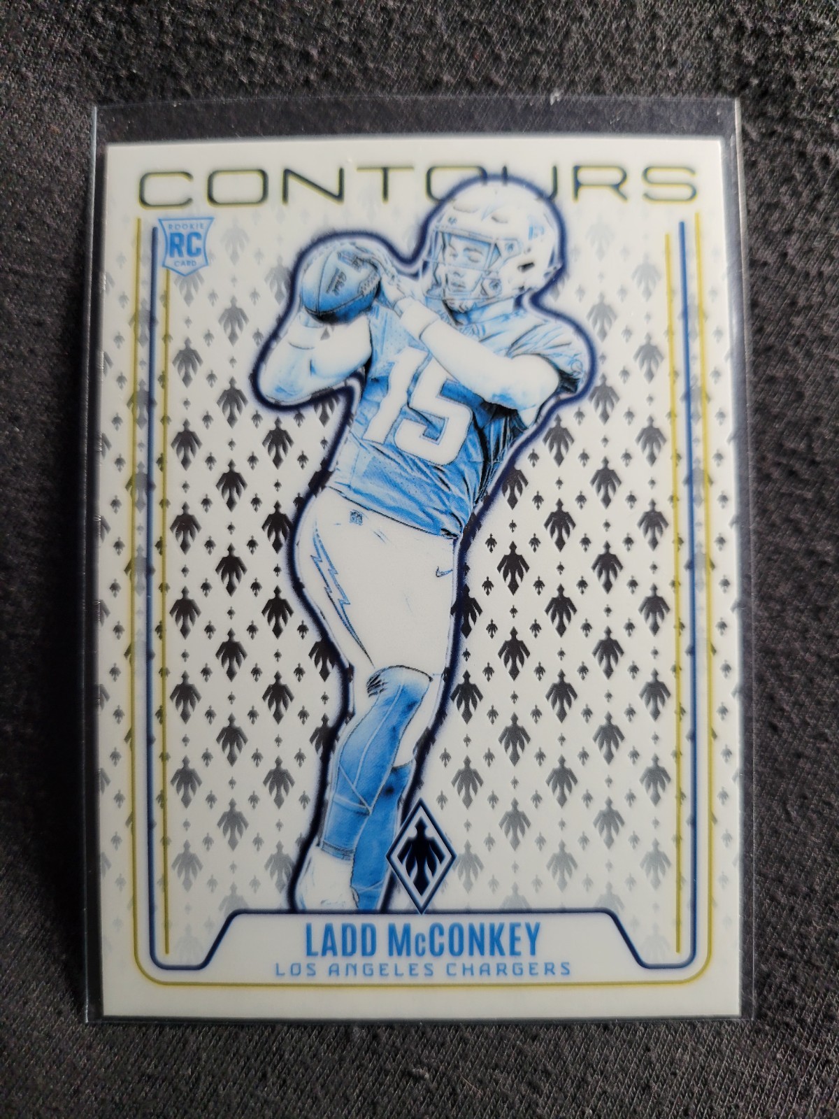 Ladd McConkey 2024 Panini Phoenix - Contours #CON-LMY Hyper (RC) Chargers