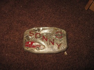 Vtg. Volunteer Fire Fighter Belt Buckle for Bowers Beach, Delaware