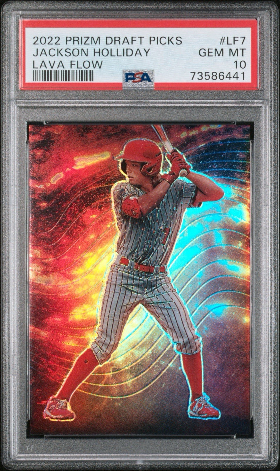 2022 Prizm Draft Picks Lava Flow Case Hit Jackson Holliday #LF-7 PSA 10🔥