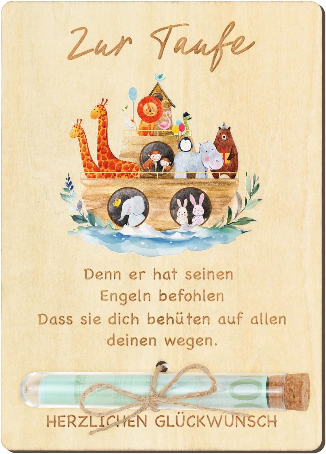 BOFUNX Wunscherfüller Geldgeschenk Verpackung Umschläge Holz Weihnachten Geburts