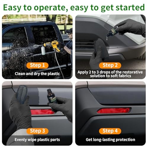 Plastic Restorer for Cars, Black Trim Restorer Car 1Pcs Plastic Restorer