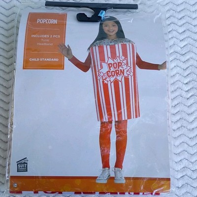 Halloween Costume Popcorn Unisex Kids Child Up To  Size 10 Two Piece Headband 
