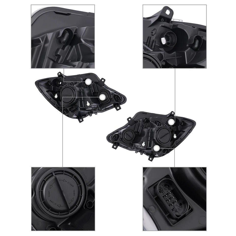 Headlight Set For 2014-2018 Mercedes Benz Sprinter 2500 3500 Left and Right 2Pcs - Image 4 of 4