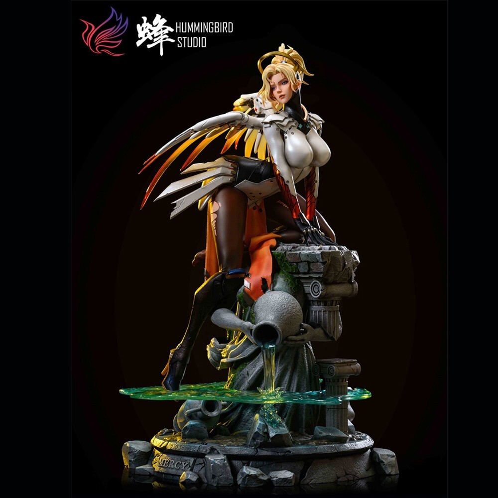 Mercy OW 1/4 Resin Figure Model Painted Statue Hummingbird