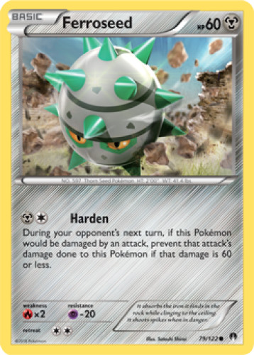 1x Ferroseed 79/122  XY BREAKpoint Pokemon TCG Card NM