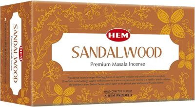 HEM Premium Sandalwood Masala Incense Sticks | Soothing Aroma, Air Purifier