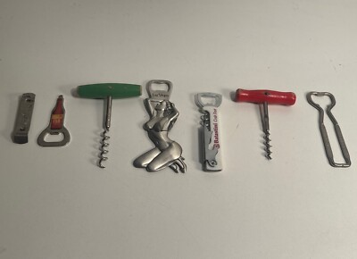 LOT OF 7 Vintage & Current Bottle Openers Vegas Gunther Beer Wooden Handle
