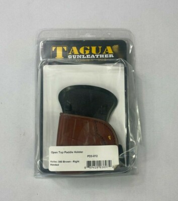 Tagua PD3-012 Gunleather Open Top Paddle Holster Keltec 380 Right Hand Brown