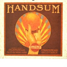 Authentic VINTAGE Handsum California Red Ball Heat Transfer Iron On