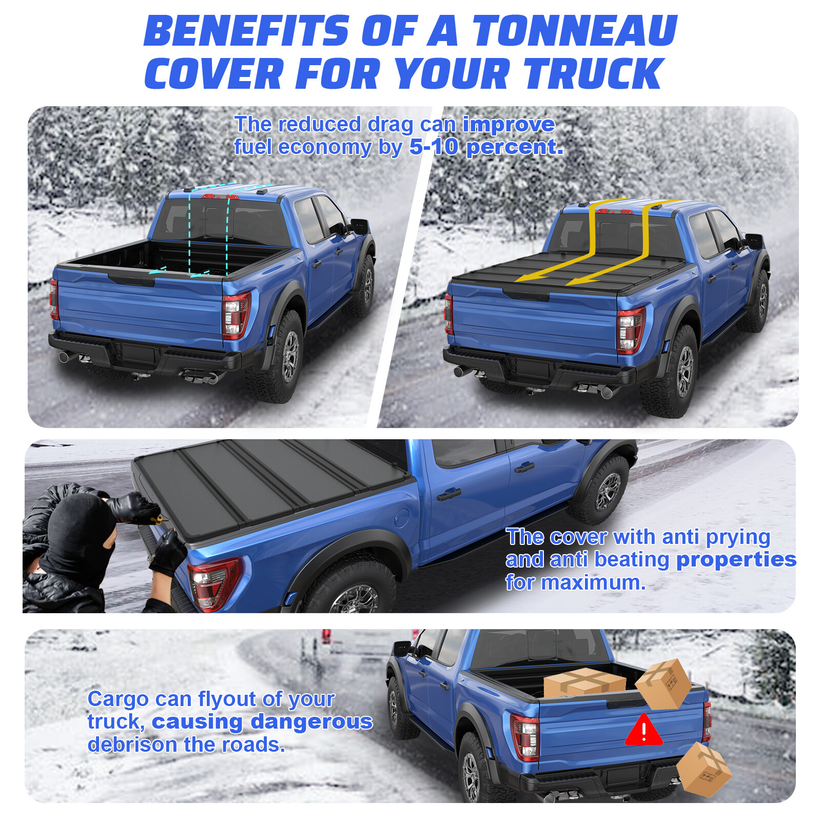 4Fold 5.5FT Hard Truck Bed Tonneau Cover For 20092014 Ford F150