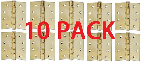 Bisagra de puerta constructor rodamiento de bolas latón pulido 4" x 3,5" descuento en múltiples - Imagen 7 de 11