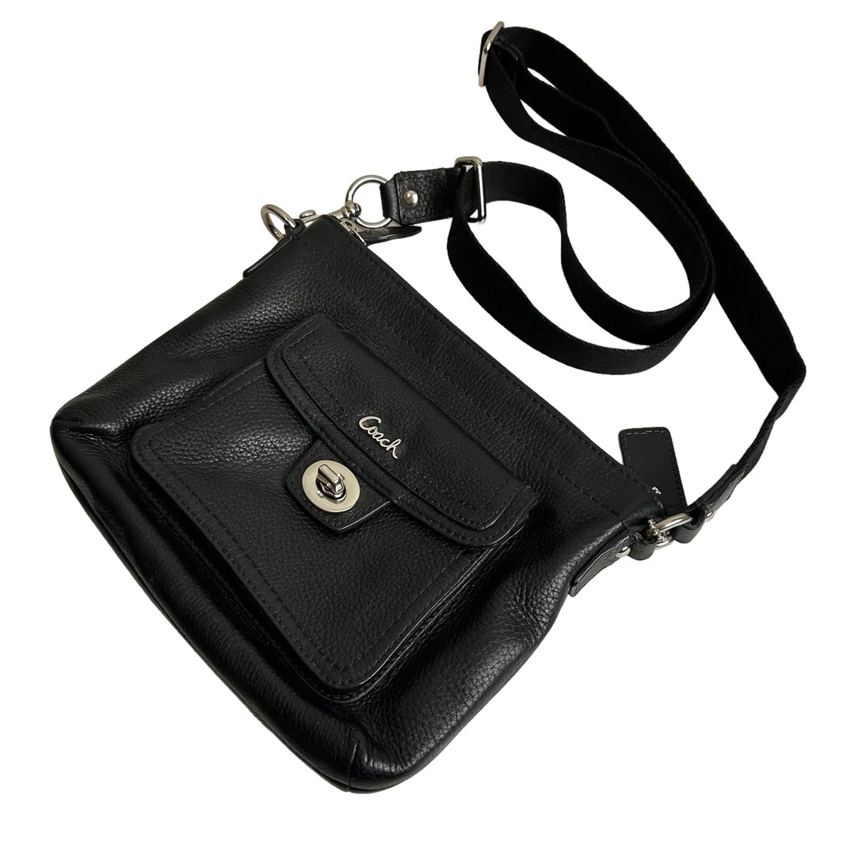 Coach swingpack crossbody black sale