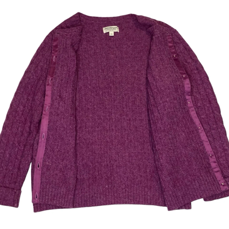 Cárdigan tejido con cable Norm Thompson para mujer grande de lana Academia Lagom acogedora casa de campo Foto 2 de 4