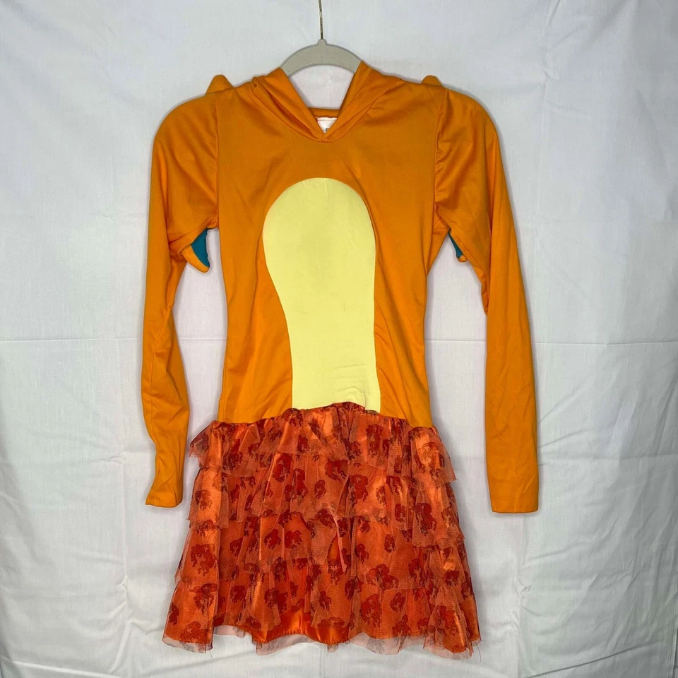 Kids Charizard Pokemon Costume Dress Halloween Dress Up Wings No Tail Large - Image 3 of 4