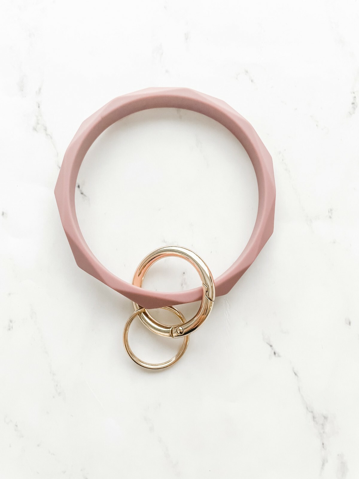 Silicone Bangle Keyring Bracelet in Stylish Pink-image