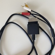 Official OEM Microsoft Xbox 360 AV Composite Audio/Video Cable Black