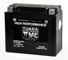 Yuasa YTX20H-BS High Performance AGM 12-Volt Battery w/Bottle