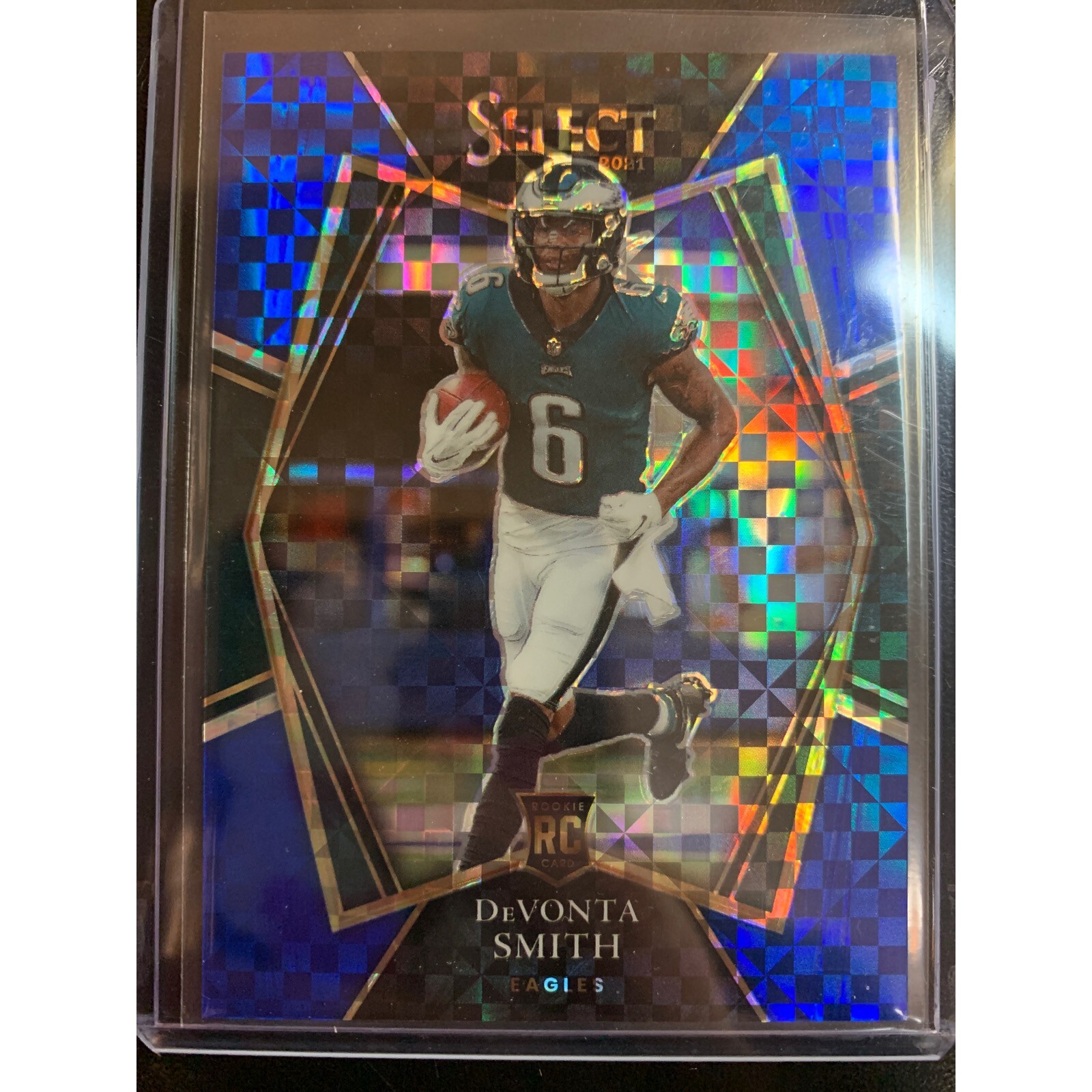 2021 DeVonta Smith 122/149 Select Blue Checker No. 149