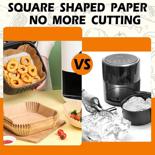 Air Fryer Disposable Paper Liner Square 10 Inch Large Air Fryer Paper Liner 100 - Picture 5 of 6