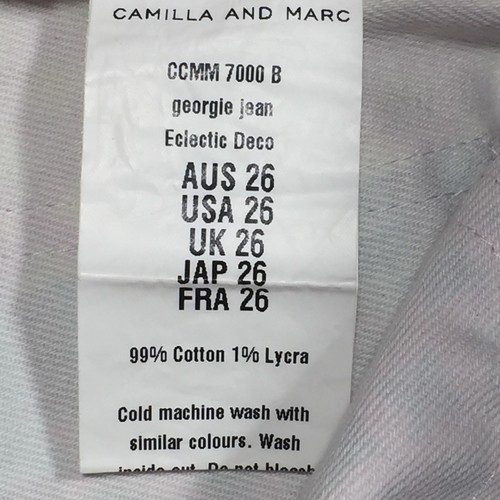 Camilla and Marc Ladies Eclectic Deco Georgie Multicoloured Denim Jeans Size 26 - Picture 9 of 13