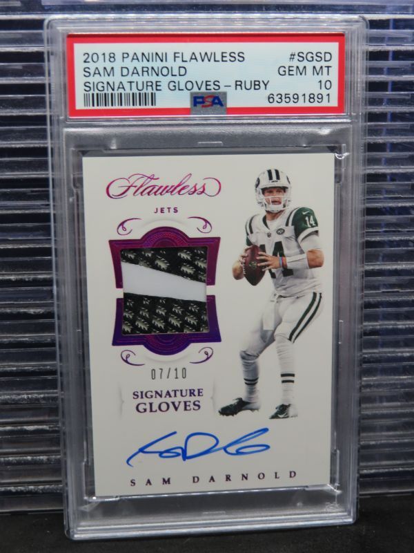 Sam Darnold Panini Flawless Signature Gloves #SGSD Ruby