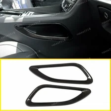 Carbon Fiber Car Side Gear Box Frame Cover Trim ABS For Jaguar F-PACE 2016-2019