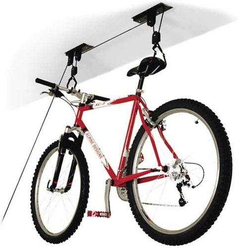 Portabici Sospensione Appendi Bici Soffitto Cantina Garage Carrucola 1 Bici  20KG | eBay