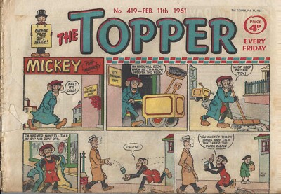 THE TOPPER COMIC + COA No 419 - 11 February 1961 VINTAGE & ORIGINAL PERFECT GIFT