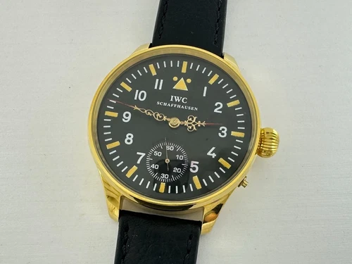 IWC Schaffhausen Laco Aviator Luftwaffe Pilot WWII Antique Swiss Gold Watch EXC!