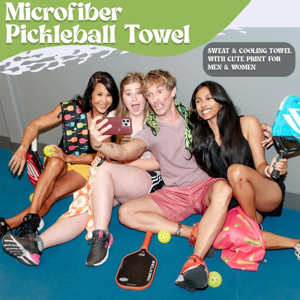 Pickleball Towel - Cooling Sweat Towels with Cute Print - Pickleball Towels F...