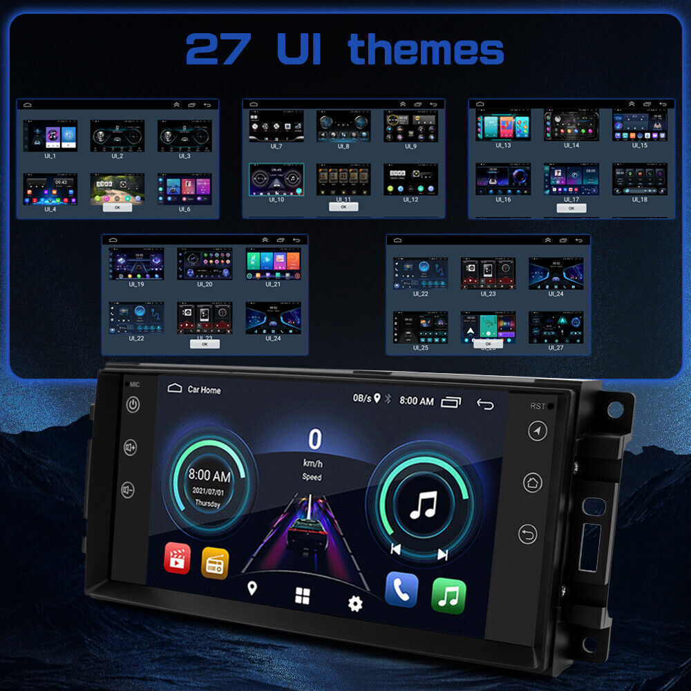 For 2008-2010 Jeep Grand Cherokee Carplay Android Auto Car Stereo Radio GPS Navi