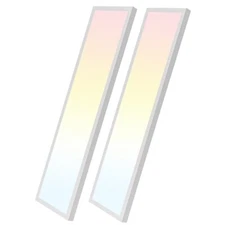 2 PACK 72W 1x4 LED Flat Panel Light 5CCT Selectable 4FT LED Shop Ceiling Light