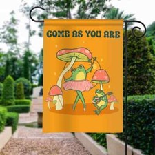 Retro Frog Come As You Are Spring HOUSE FLAG Mother Day Gift All Over Print