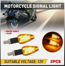 2x 12V For Mini Motorcycle LED Turn Signals Blinker Light Indicator Amber Lamp