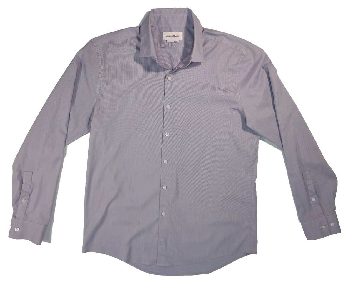 ministry dress shirts Ministry Of Supply Shirt Mens Large Purple Button Down Stretch