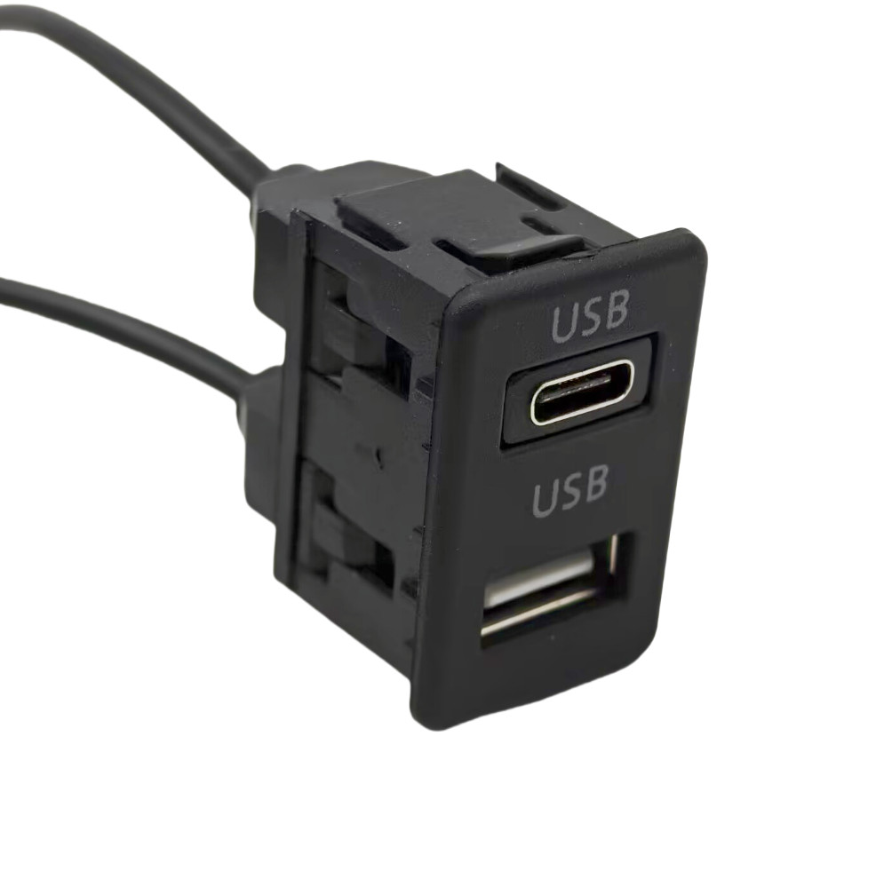 Type-C USB Port Panel Interface Extension Cable Adapter For Car Dash Flush Mount