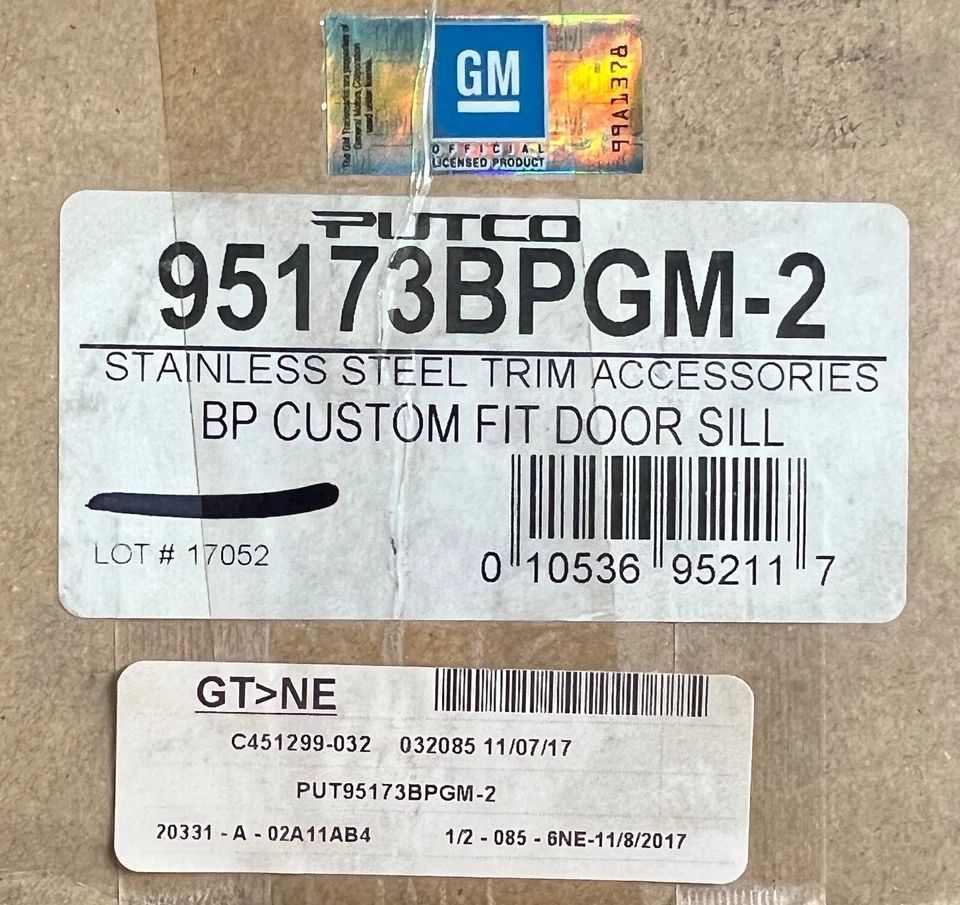 95173BPGM-2 Black Stainless Door Sill Plates Kit 2015-18 Sierra 1500 2500 3500 Foto 2 de 4