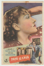 Father Takes a Wife 1941 Spanish Movie Poster Herald - Gloria Swanson Desi Arnaz