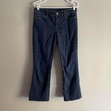 Talbots Women 10P/30 Blue Medium Wash Denim Cotton Blend Heritage Boot Jeans