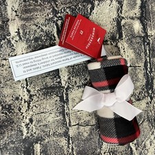 Wondershop 2T Holiday White Black Red Plaid Fleece PJ Pants Boy Girl