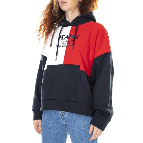 Karl Kani Womens Retro Block Navy / Red / White Hoodedweatshirt Size S