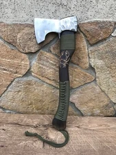 CUSTOM HANDMADE CARBON STEEL VIKING HATCHET HUNTING TACTICAL TOMAHAWK AXE