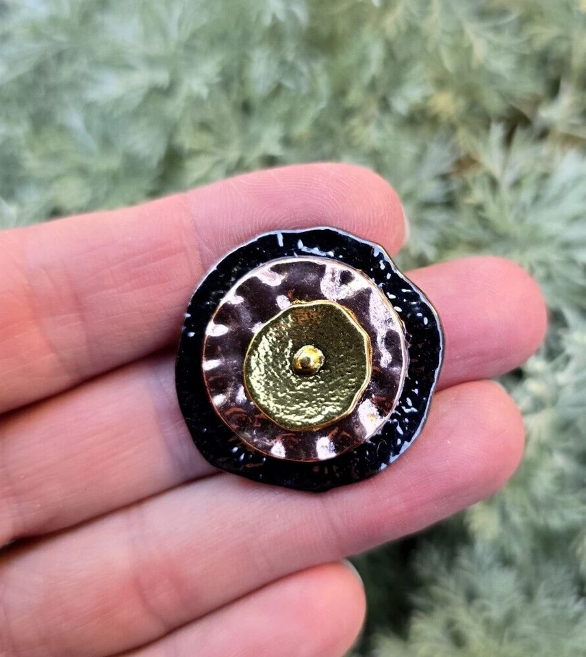 Металлическая магнитная брошь, черная, медная, золотая. Шарф, брошь для одежды без булавок - Изображение 4 из 4