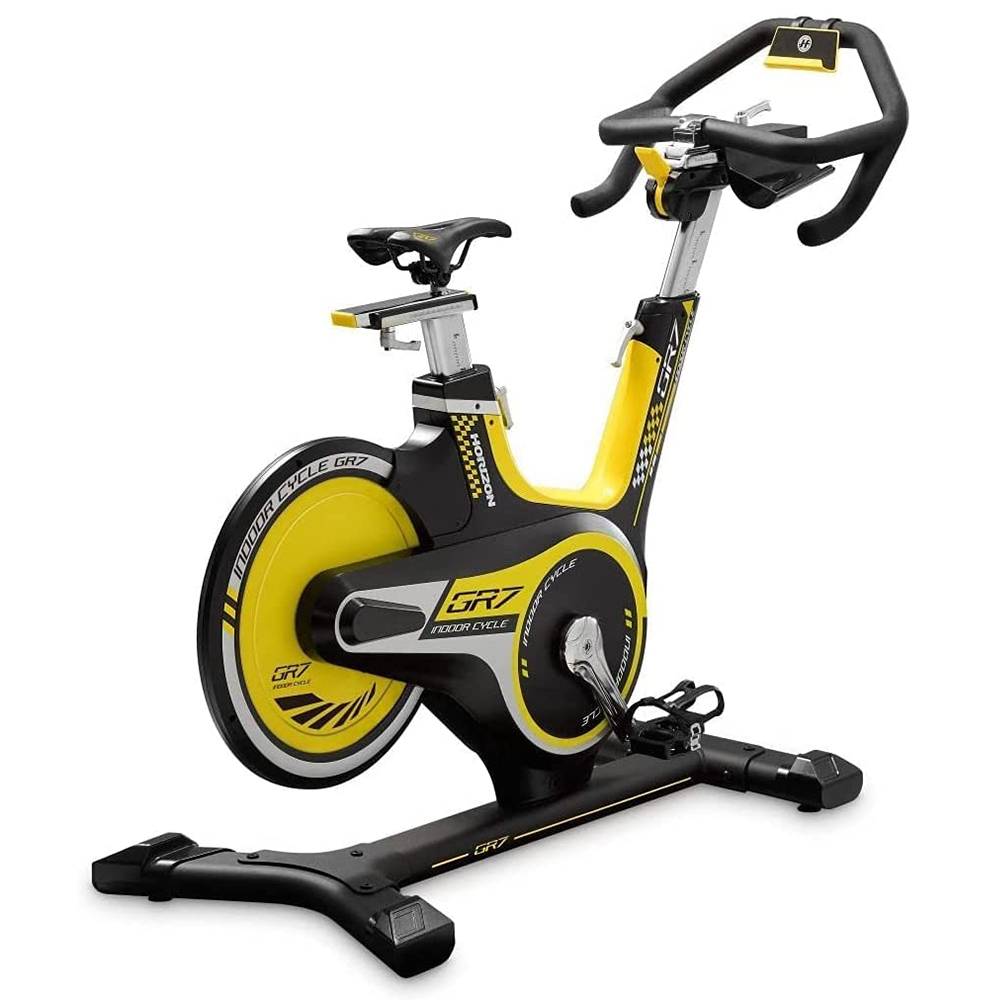 Cyclette fitness gym bike indoor cycle Grx7 Nero/Giallo Horizon Fitness