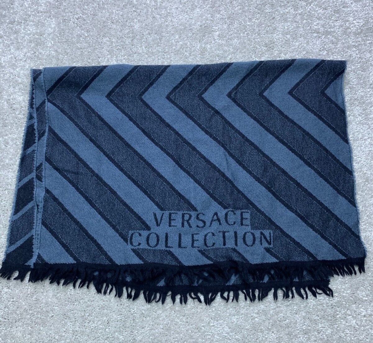 Versace Collection Rectangle Wool Scarf One Size … - image 1
