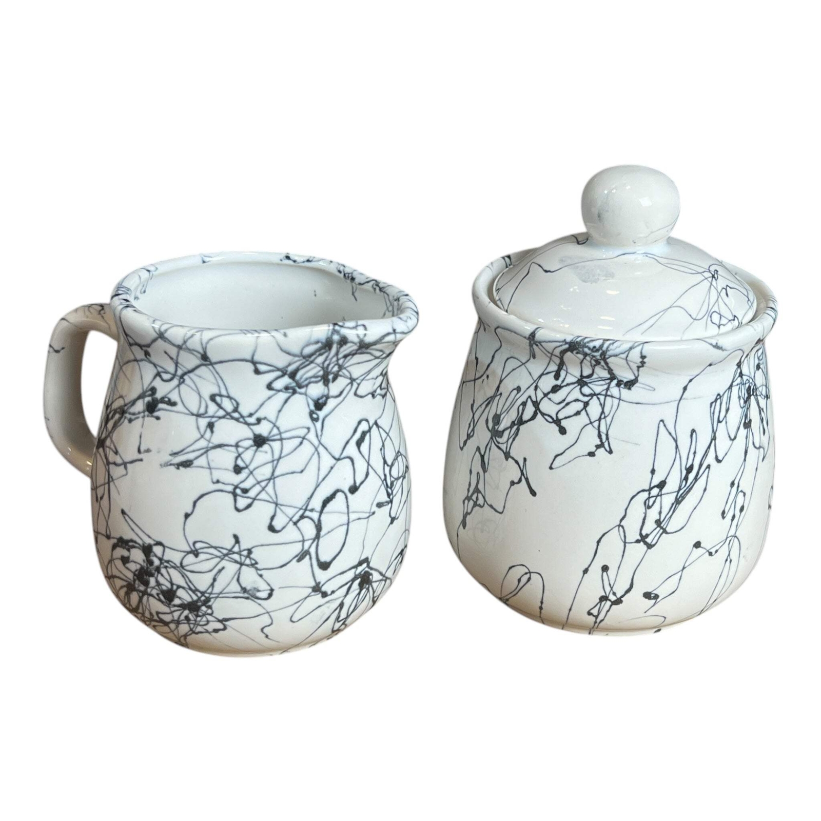Ceramic Creamer & Sugar Bowl