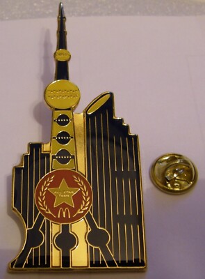 McDONALD'S McDO ALL STAR TEAM SHANGHAI ORIENTAL PEARL TOWER XXL SIZE Vintage Pin