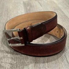 Cintura Sutor Mantellassi taglia 46 marrone ciottolo antico made in Italy ottone massiccio